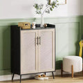 Whizmax 6-Tier Farmhouse Shoe Cabinet with Doors, 2 Adjustable Shelves & Metal Legs, Entryway Storage Organizer for Hallway/Living Room