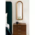 Kate and Laurel Hatherleigh Arch Wood Wall Mirror, Rustic Brown, 12x36