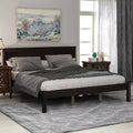 FAMYYT Queen Size Platform Bed With Headboard, Easy Assembly, Espresso